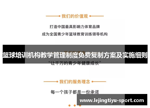篮球培训机构教学管理制度免费复制方案及实施细则